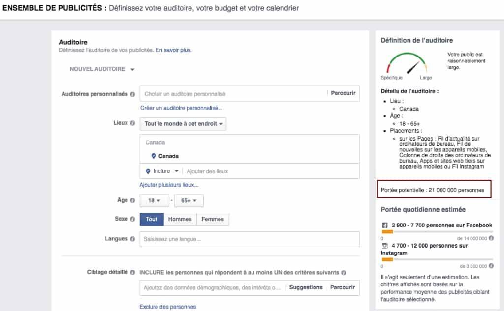 coûte une campagne publicitaire sur Facebook