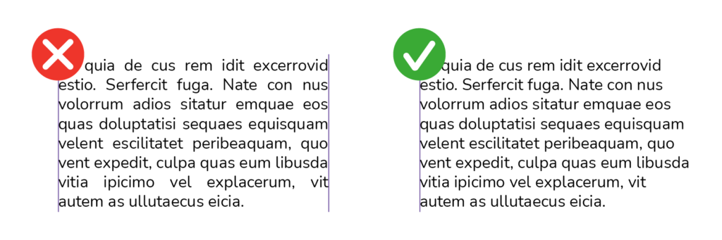 Exemple de textes justifiés vs alignés à gauche Exemple de textes justifiés vs alignés à gauche