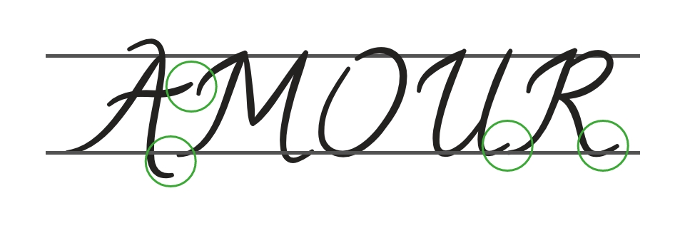 Un exemple de typographie manuscrite
