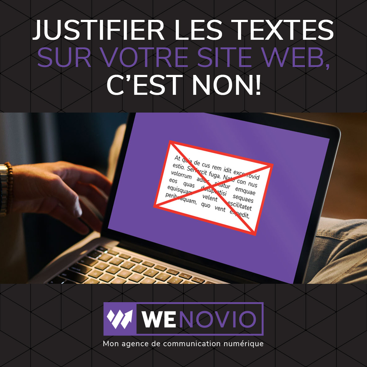 justifier texte web
