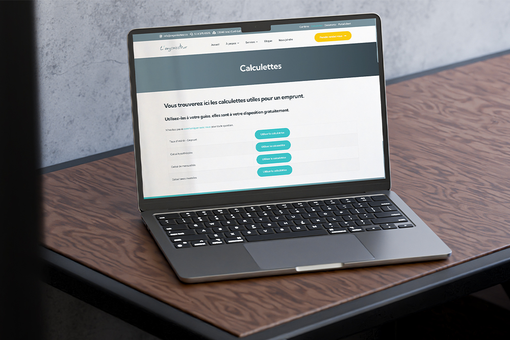 Site Web de comptable pour L'organisateur